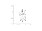 FJC Finejewelers Sterling Silver Cat Charm