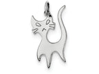 FJC Finejewelers Sterling Silver Cat Charm