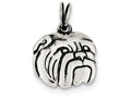 FJC Finejewelers Sterling Silver Antiqued Bulldog Charm
