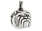 FJC Finejewelers Sterling Silver Antiqued Bulldog Charm