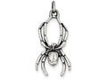 FJC Finejewelers Sterling Silver Antiqued Spider Pendant Necklace - Chain Included