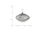 FJC Finejewelers Sterling Silver Antiqued Football Pendant Necklace - Chain Included