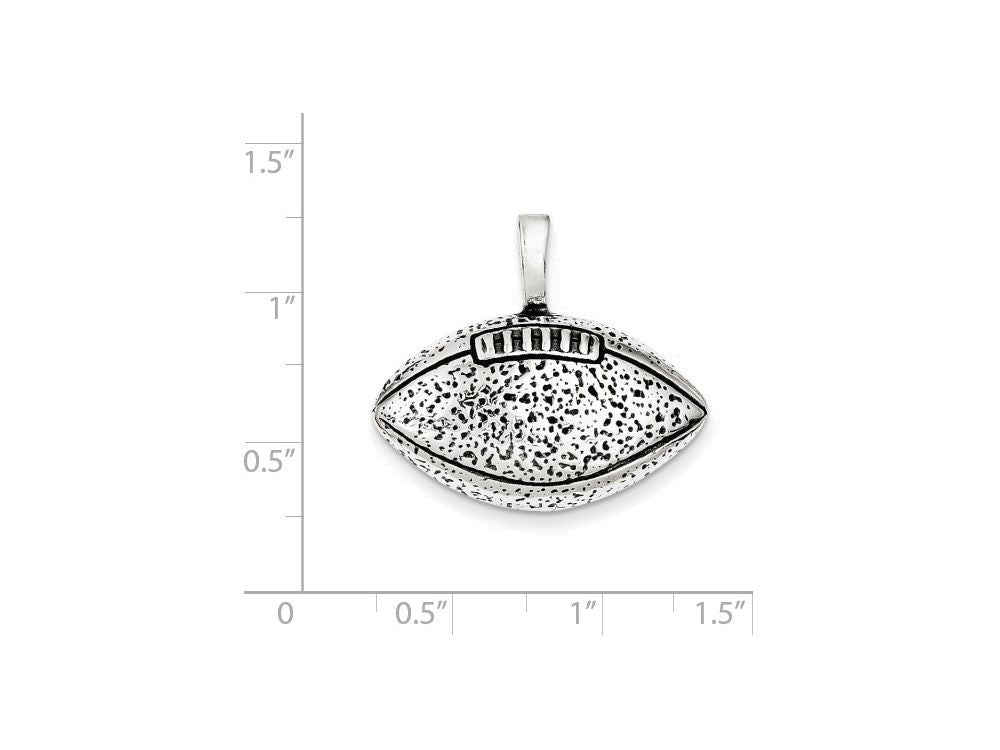 FJC Finejewelers Sterling Silver Antiqued Football Pendant Necklace - Chain Included