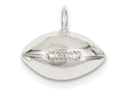 FJC Finejewelers Sterling Silver Football Pendant Necklace - Chain Included