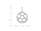 FJC Finejewelers Sterling Silver Antiqued Soccer Ball Pendant Necklace - Chain Included