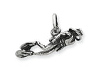 FJC Finejewelers Sterling Silver Antiqued Scuba Diver Charm
