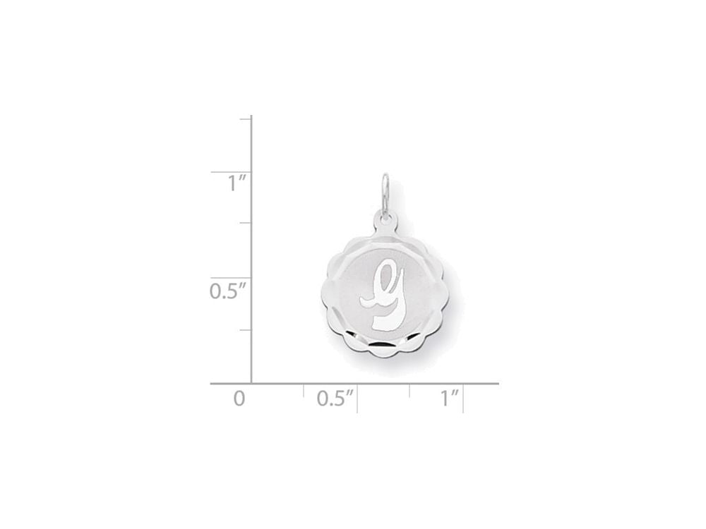 FJC Finejewelers Sterling Silver Brocaded Initial G Charm