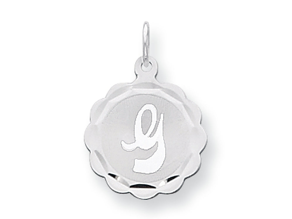 FJC Finejewelers Sterling Silver Brocaded Initial G Charm