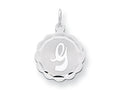 FJC Finejewelers Sterling Silver Brocaded Initial G Charm