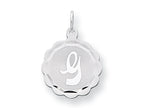FJC Finejewelers Sterling Silver Brocaded Initial G Charm