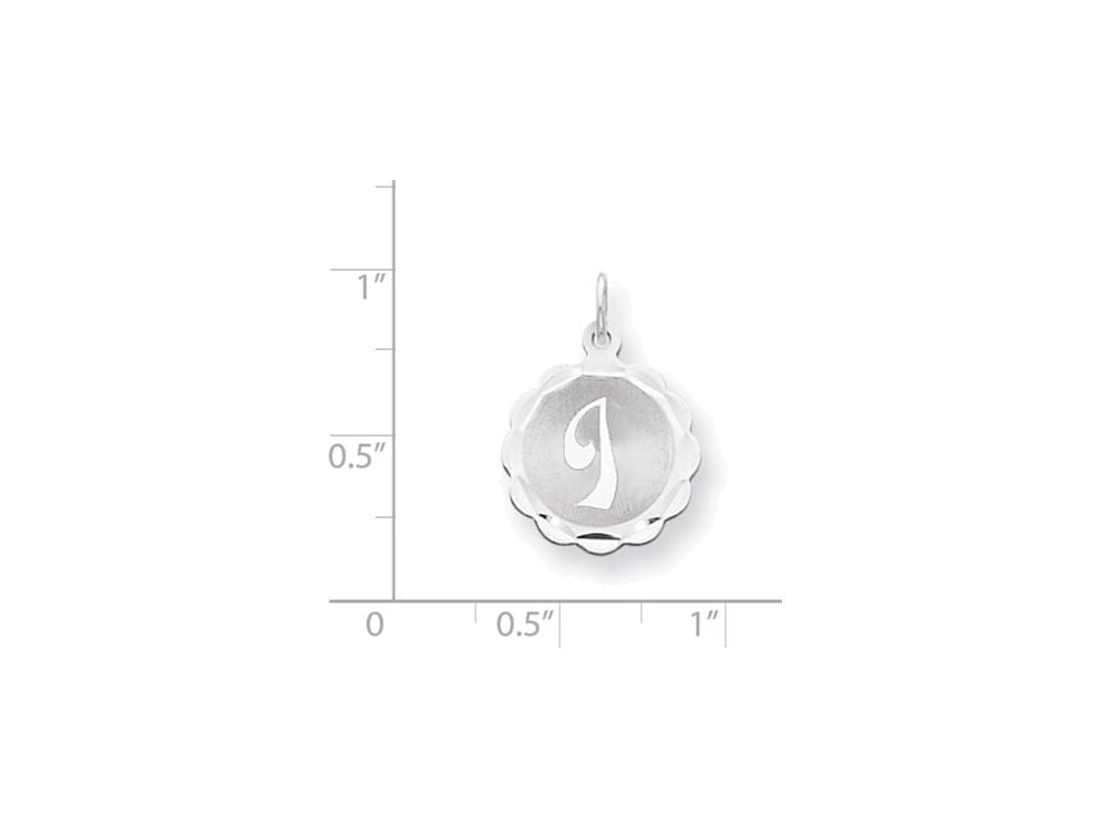 FJC Finejewelers Sterling Silver Brocaded Initial I Charm