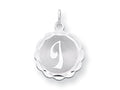 FJC Finejewelers Sterling Silver Brocaded Initial I Charm
