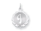 FJC Finejewelers Sterling Silver Brocaded Initial I Charm