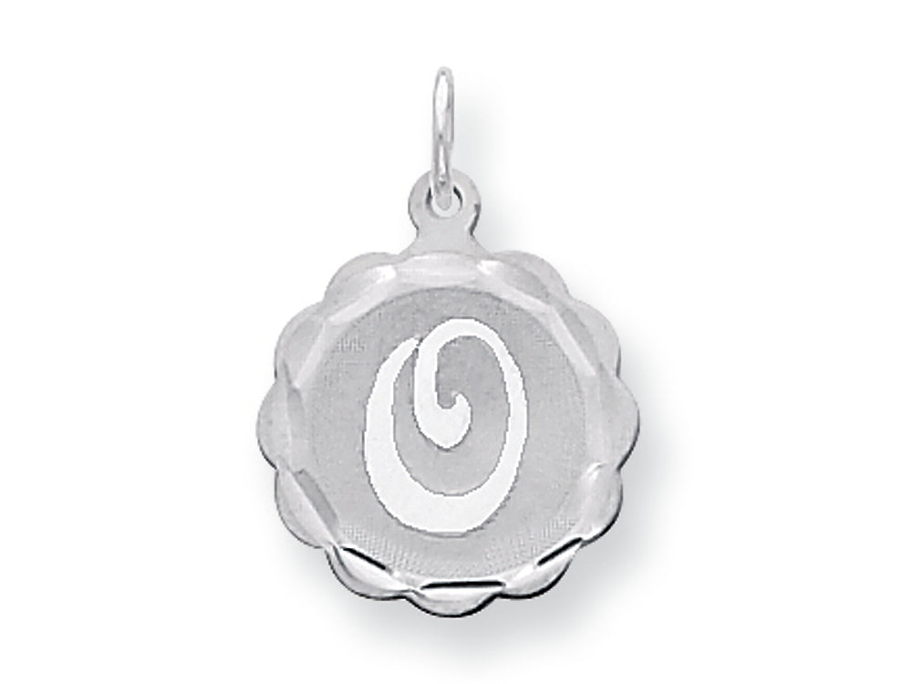 FJC Finejewelers Sterling Silver Brocaded Initial ''o'' Charm
