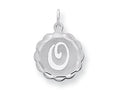 FJC Finejewelers Sterling Silver Brocaded Initial ''o'' Charm