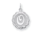 FJC Finejewelers Sterling Silver Brocaded Initial ''o'' Charm