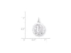 FJC Finejewelers Sterling Silver Brocaded Initial V Charm