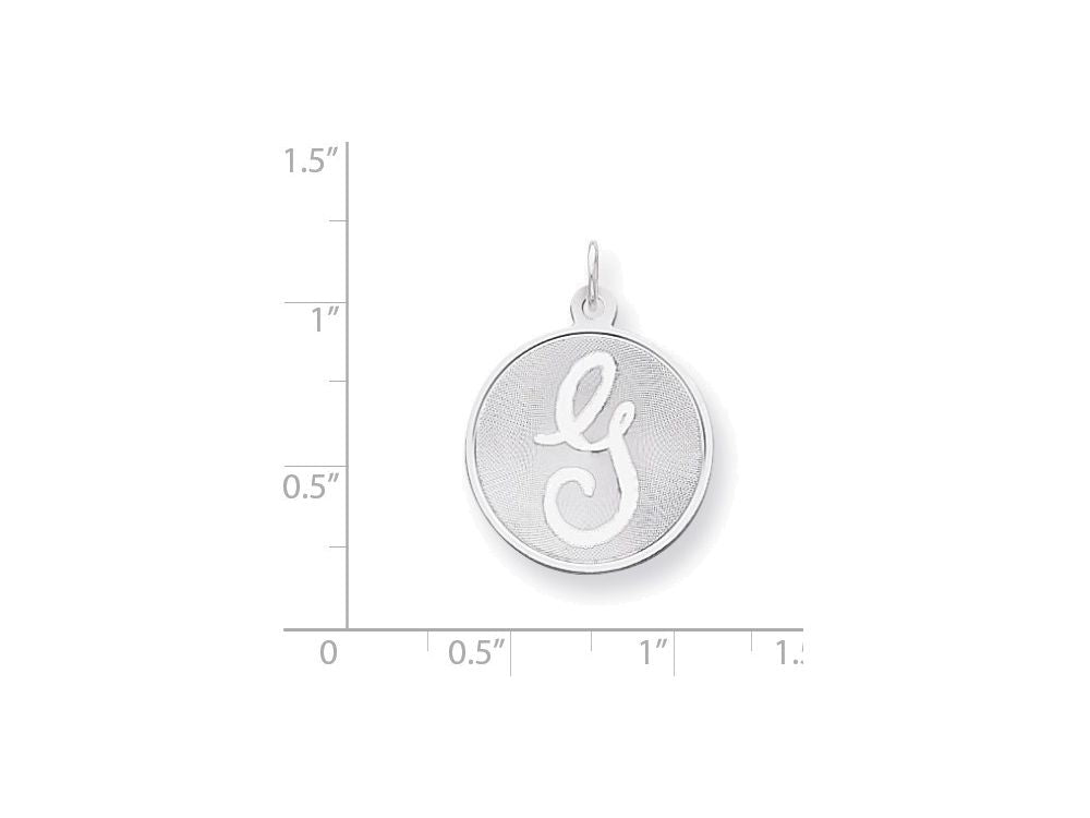 FJC Finejewelers Sterling Silver Brocaded Initial G Charm