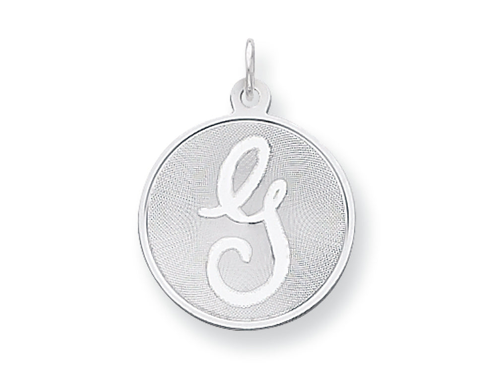 FJC Finejewelers Sterling Silver Brocaded Initial G Charm