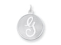 FJC Finejewelers Sterling Silver Brocaded Initial G Charm