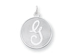 FJC Finejewelers Sterling Silver Brocaded Initial G Charm