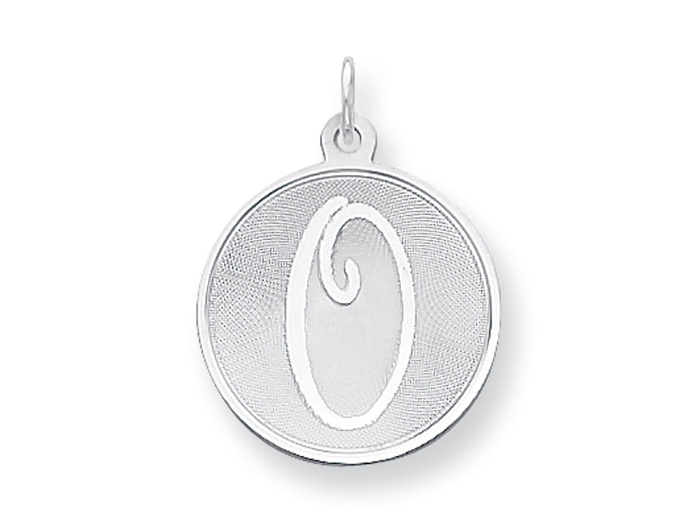 FJC Finejewelers Sterling Silver Brocaded Initial O Charm