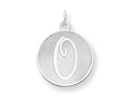 FJC Finejewelers Sterling Silver Brocaded Initial O Charm