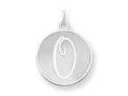 FJC Finejewelers Sterling Silver Brocaded Initial O Charm