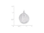 FJC Finejewelers Sterling Silver Brocaded Initial P Charm