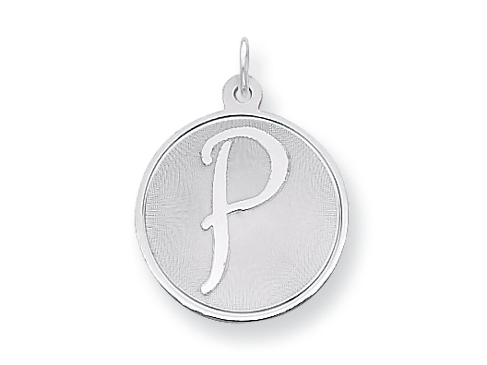 FJC Finejewelers Sterling Silver Brocaded Initial P Charm
