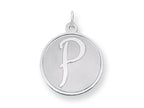 FJC Finejewelers Sterling Silver Brocaded Initial P Charm