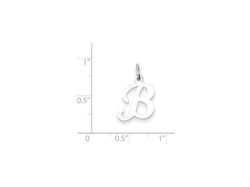 FJC Finejewelers Sterling Silver Stamped Initial B Charm