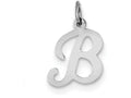 FJC Finejewelers Sterling Silver Stamped Initial B Charm