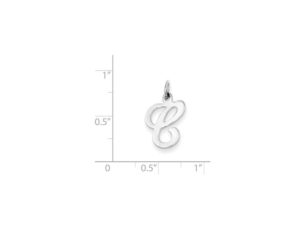FJC Finejewelers Sterling Silver Stamped Initial C Charm