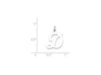 FJC Finejewelers Sterling Silver Stamped Initial D Charm
