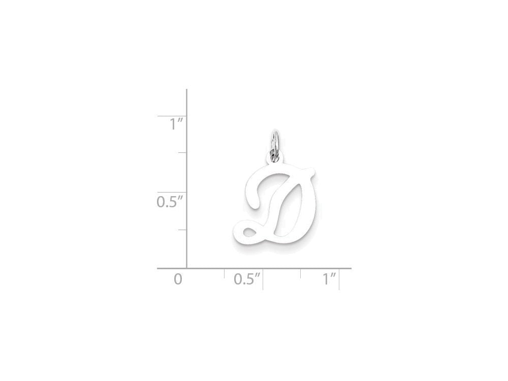 FJC Finejewelers Sterling Silver Stamped Initial D Charm