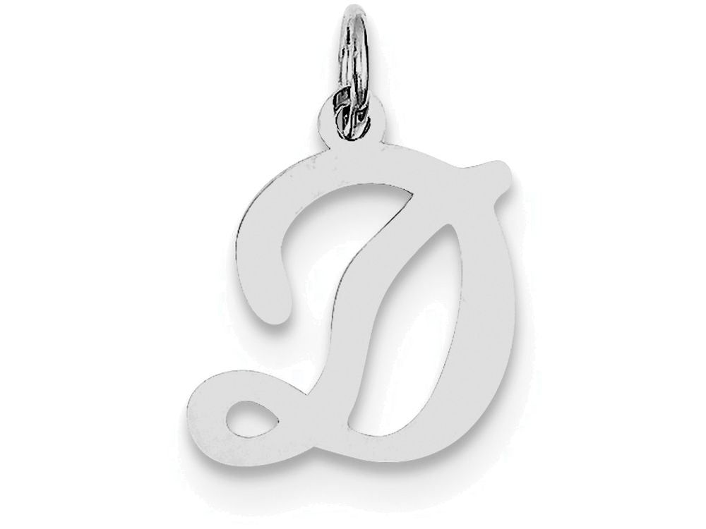 FJC Finejewelers Sterling Silver Stamped Initial D Charm