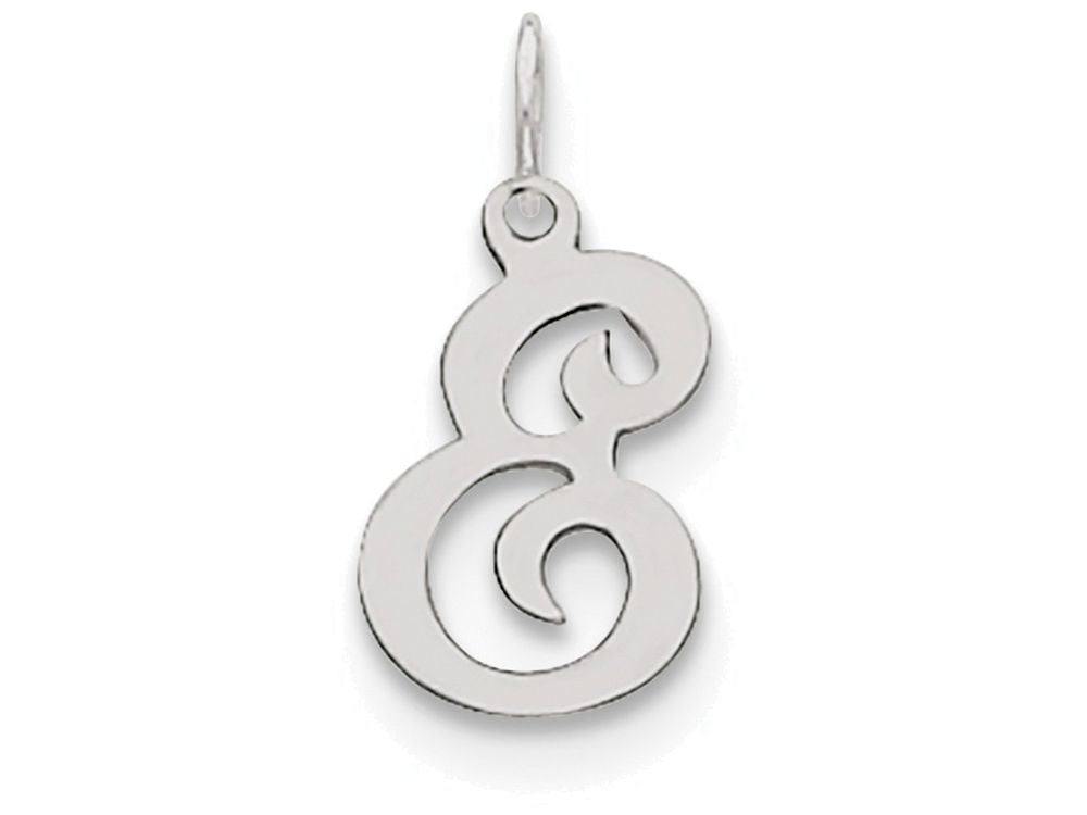 FJC Finejewelers Sterling Silver Stamped Initial E Charm