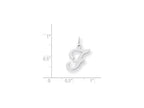 FJC Finejewelers Sterling Silver Stamped Initial F Charm