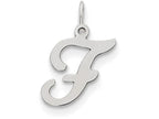 FJC Finejewelers Sterling Silver Stamped Initial F Charm