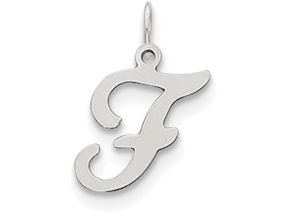 FJC Finejewelers Sterling Silver Stamped Initial F Charm