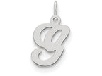 FJC Finejewelers Sterling Silver Stamped Initial G Charm
