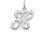 FJC Finejewelers Sterling Silver Stamped Initial H Charm