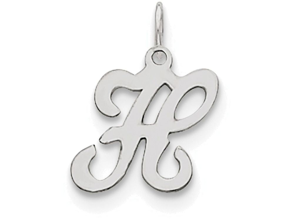 FJC Finejewelers Sterling Silver Stamped Initial H Charm