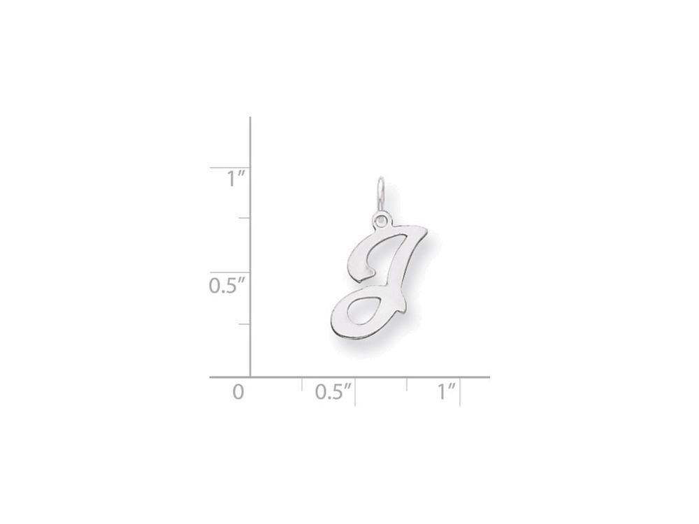 FJC Finejewelers Sterling Silver Stamped Initial J Charm