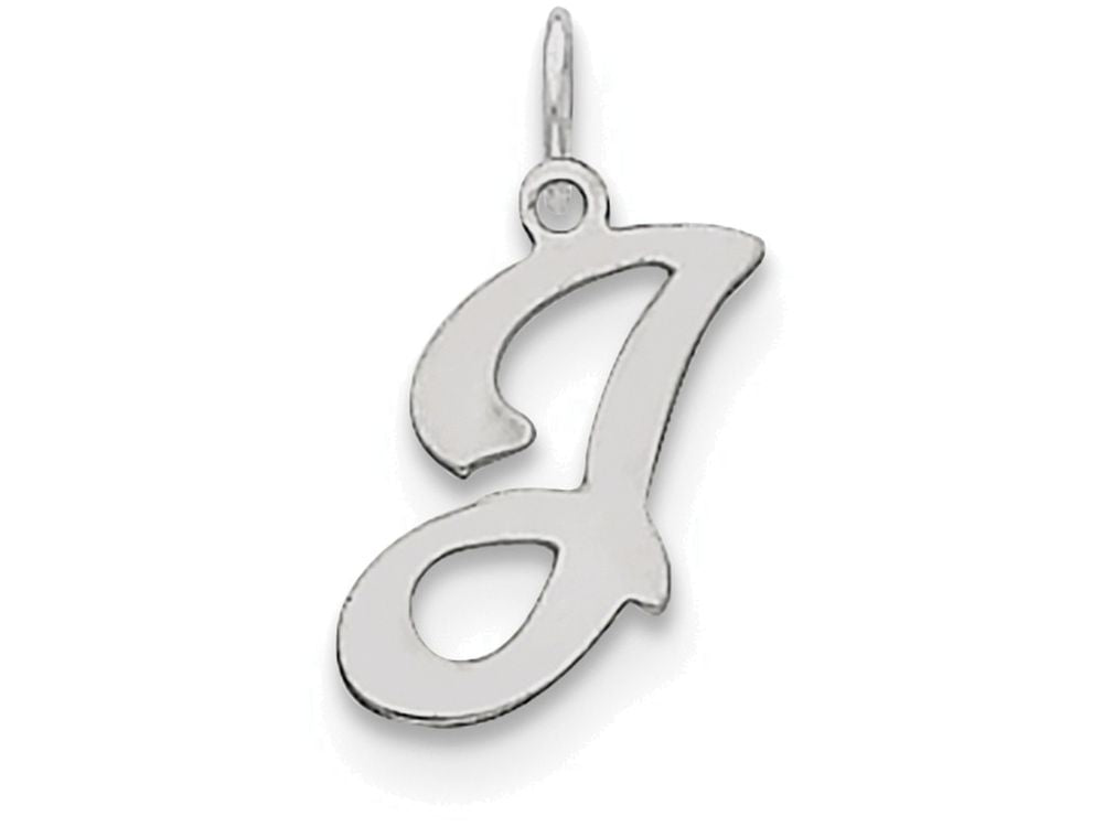 FJC Finejewelers Sterling Silver Stamped Initial J Charm