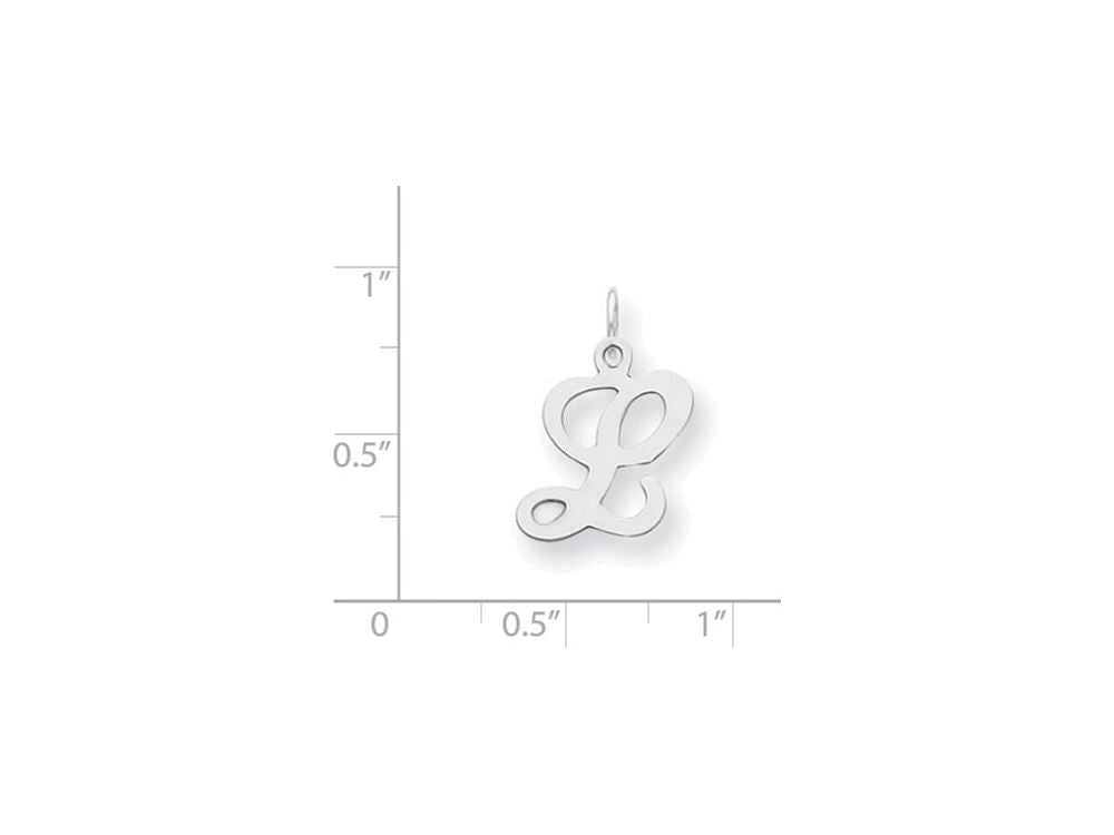FJC Finejewelers Sterling Silver Stamped Initial L Charm