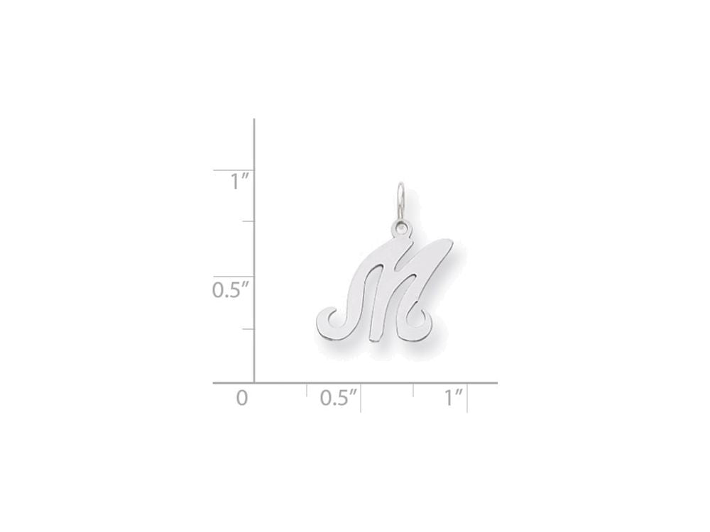 FJC Finejewelers Sterling Silver Stamped Initial M Charm