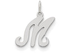 FJC Finejewelers Sterling Silver Stamped Initial M Charm