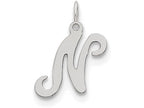 FJC Finejewelers Sterling Silver Stamped Initial N Charm